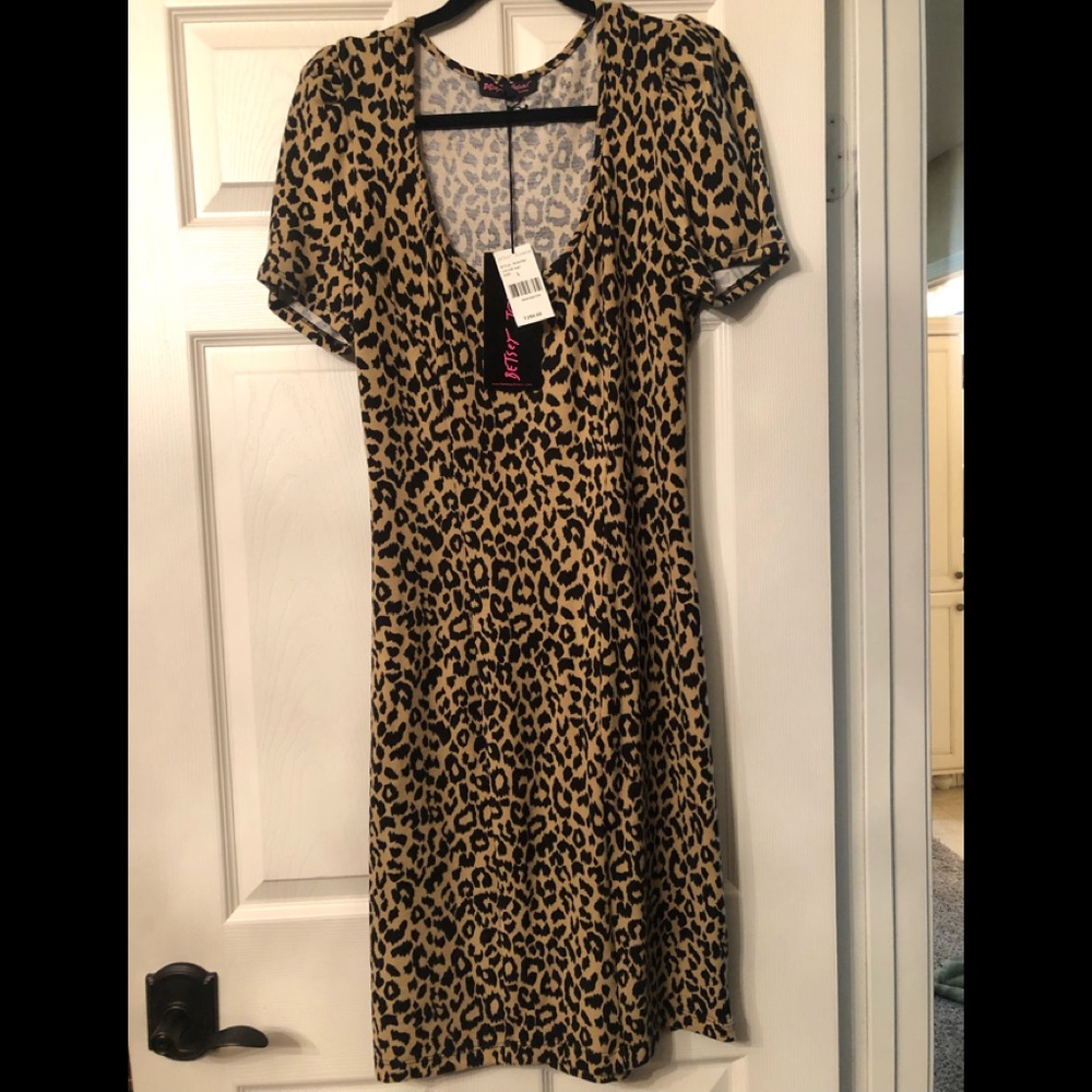 Vintage Betsey Johnson Leopard dress